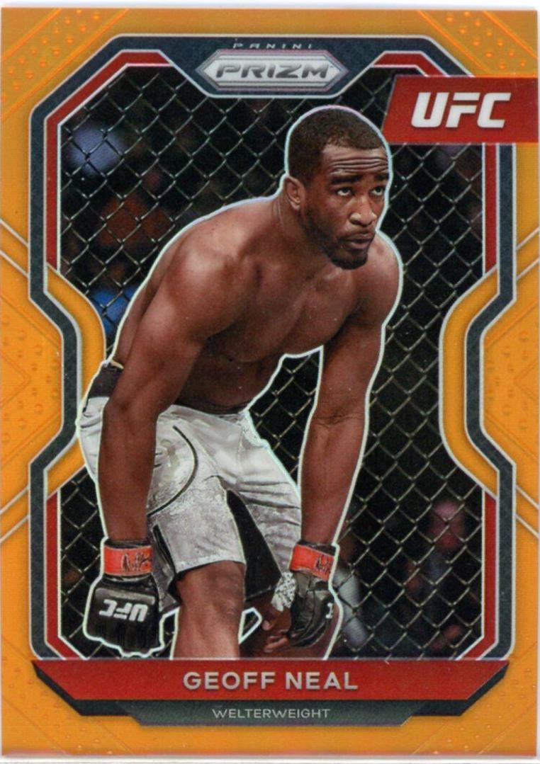 Geoff Neal 2021 Panini Prizm UFC Base #62 Orange