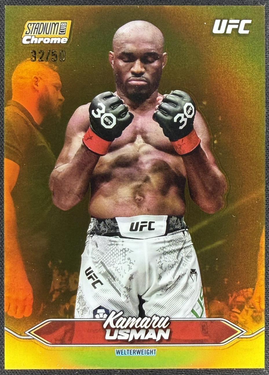 Kamaru Usman 2025 Topps Stadium Club UFC Base Chrome #C-86 Refractor