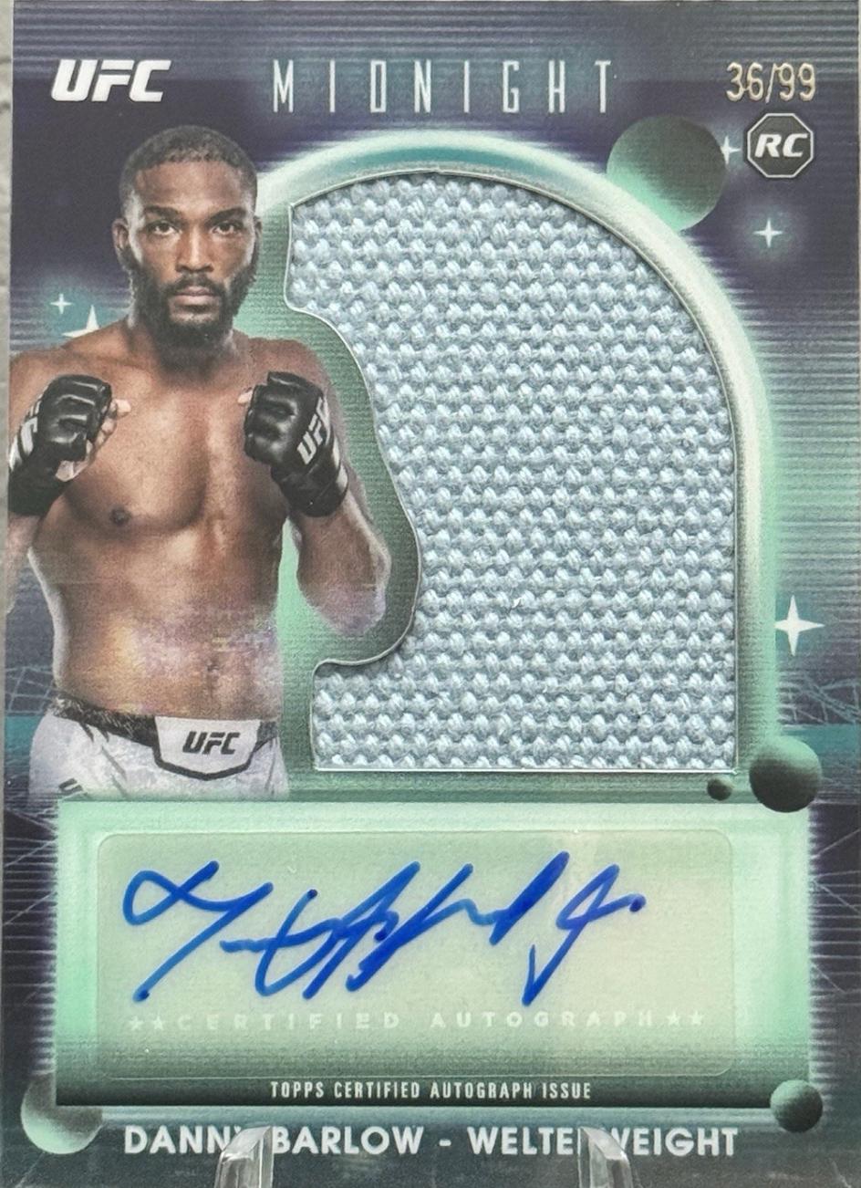 Danny Barlow 2025 Topps Midnight UFC Rookie Relic Autographs #RRA-DB Twilight