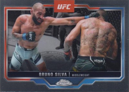 Bruno Silva 2025 Topps Chrome UFC Base #144 Red Refractor