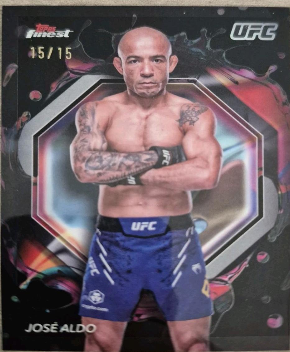 José Aldo 2024 Topps Finest UFC Base Rare #283 Black Refractor