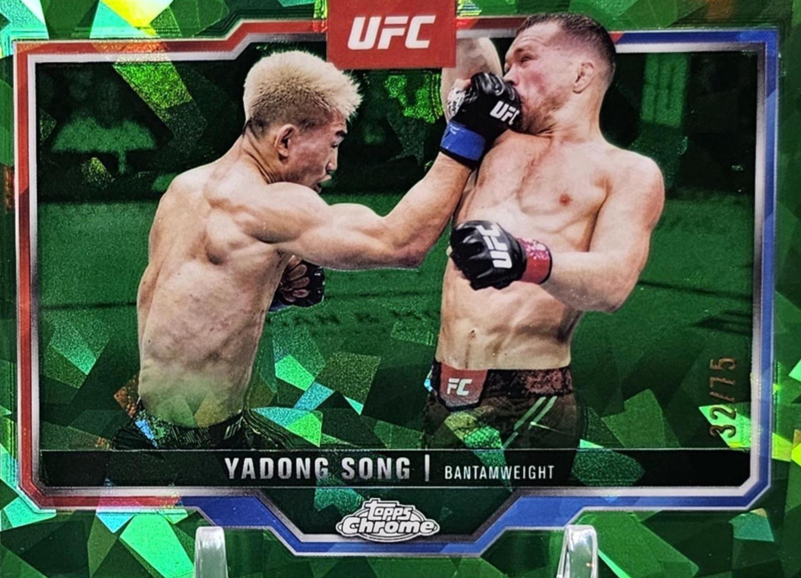 Song Yadong 2025 Topps Chrome Sapphire UFC Base Sapphire #38 Green Sapphire