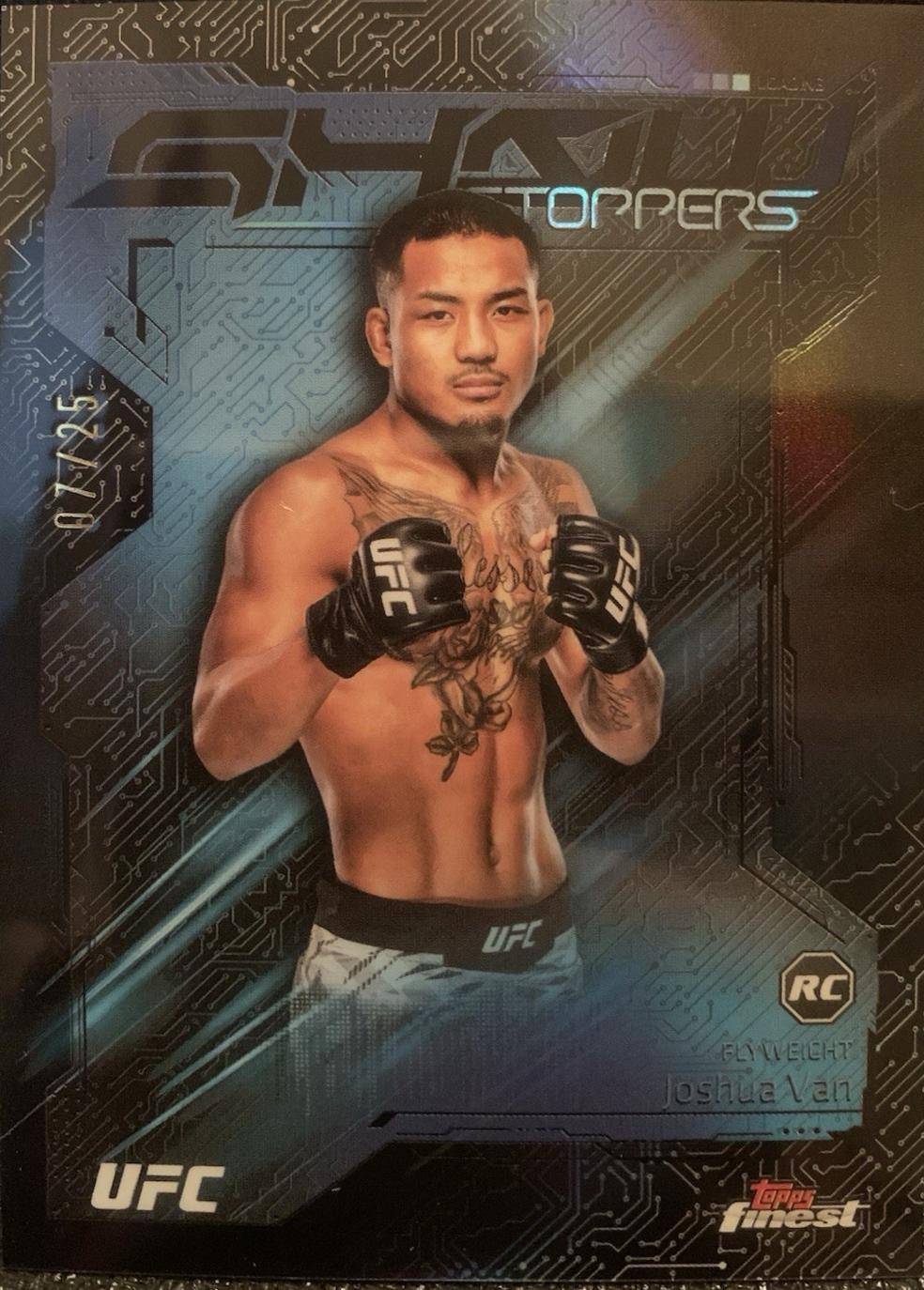 Joshua Van 2025 Topps Finest UFC Showstoppers #SS-12 Black Refractor