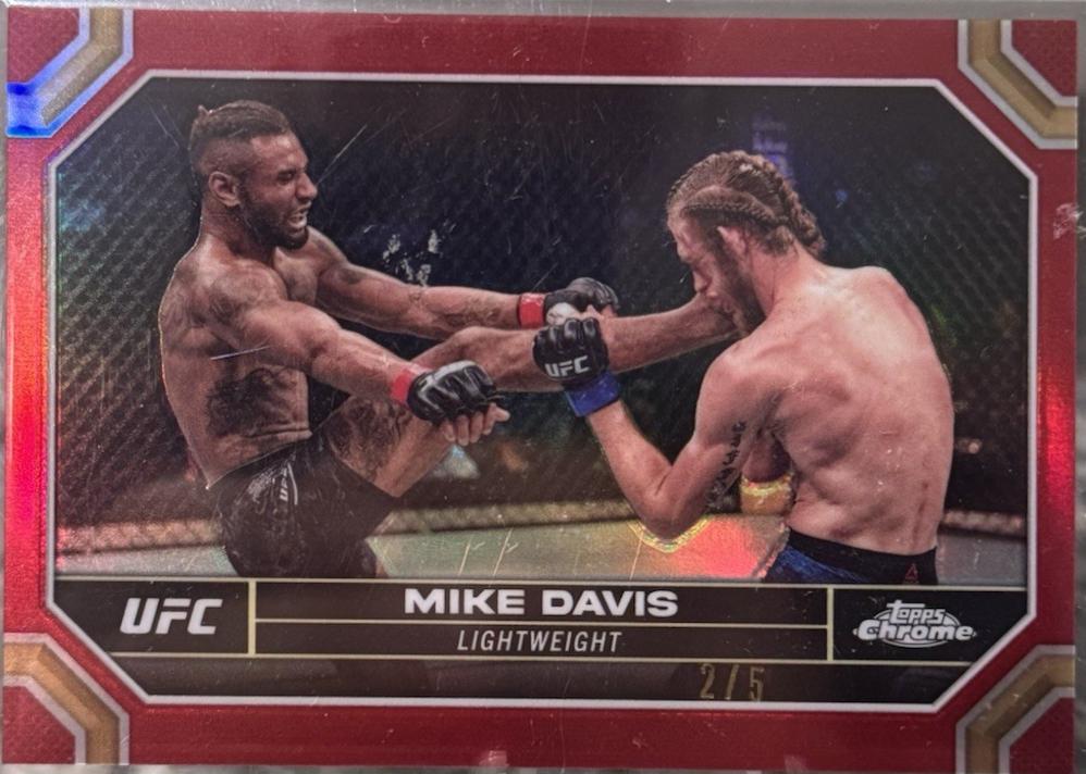 Mike Davis 2024 Topps Chrome UFC Base #139 Red Refractor