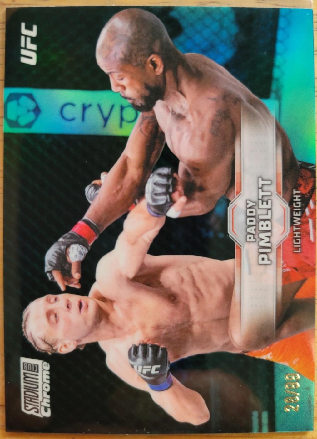 Paddy Pimblett 2026 Topps Stadium Club UFC Chrome Base #CB-9 Turquoise Refractor
