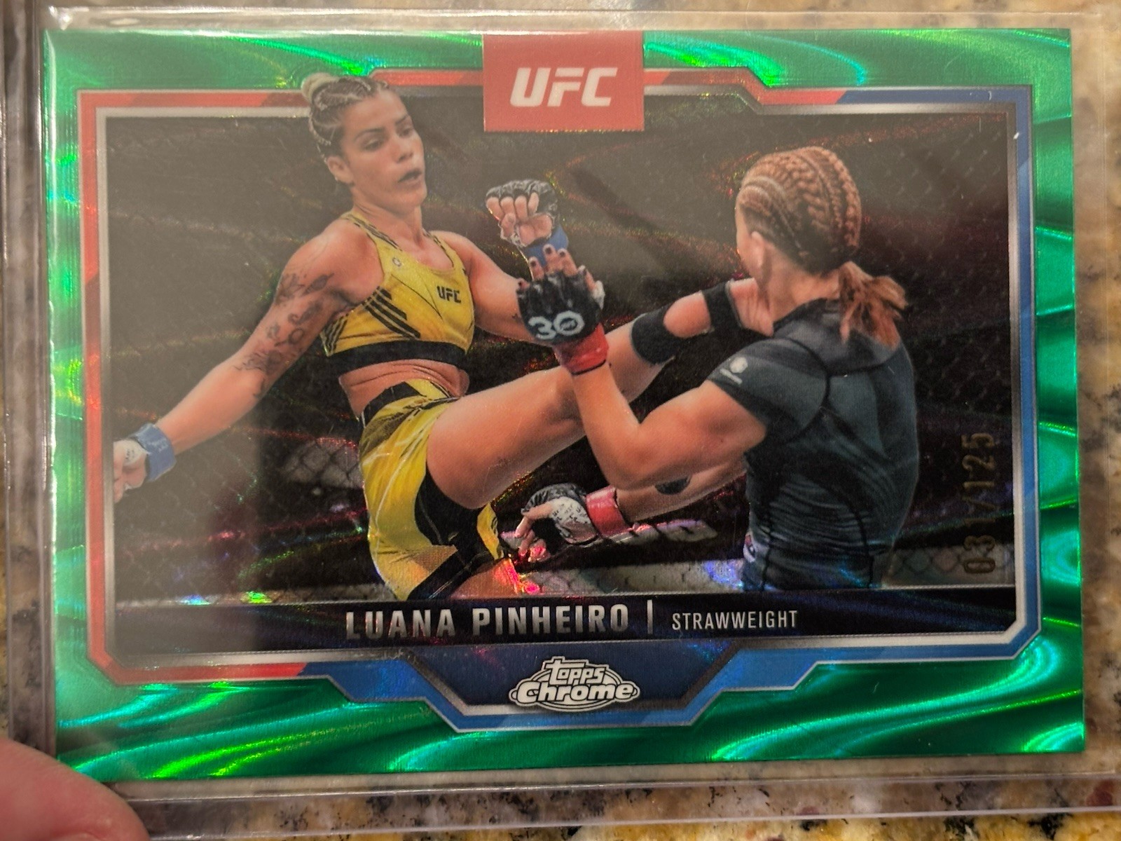 Luana Pinheiro 2025 Topps Chrome UFC Base #178 Green Wave