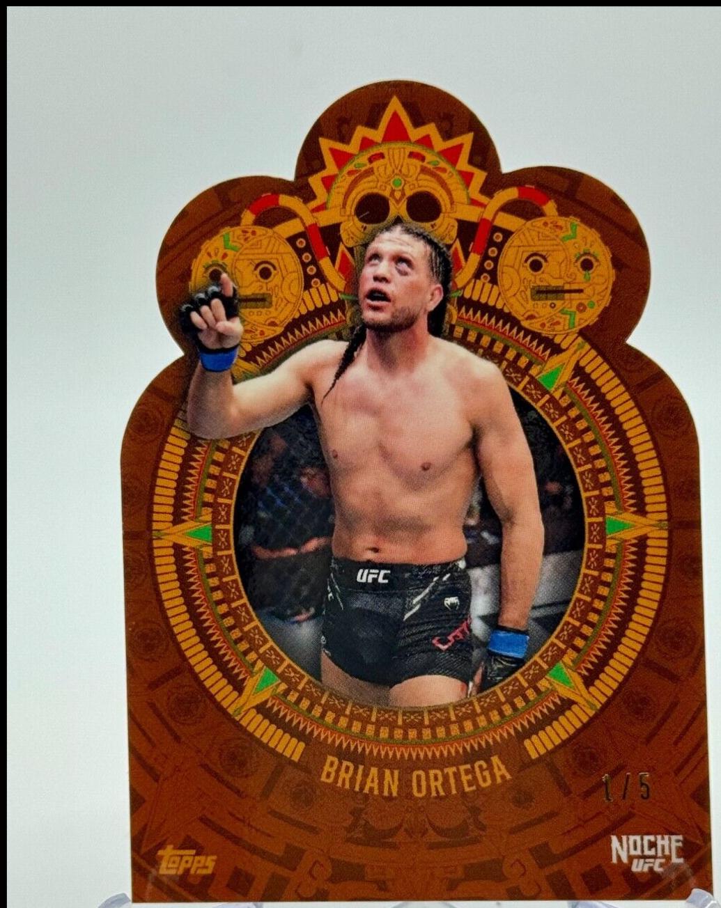 Brian Ortega 2024 Topps Noche UFC Base #5 Orange Die-Cut