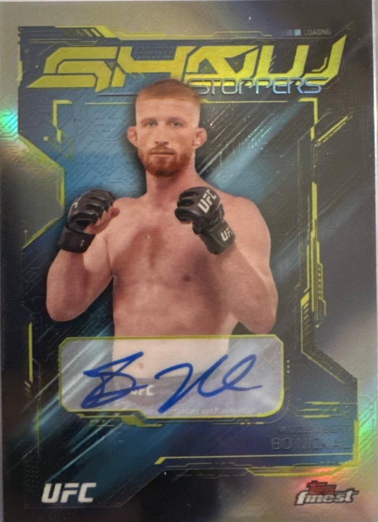 Bo Nickal 2025 Topps Finest UFC Showstopper Autographs #SSA-BN Refractor