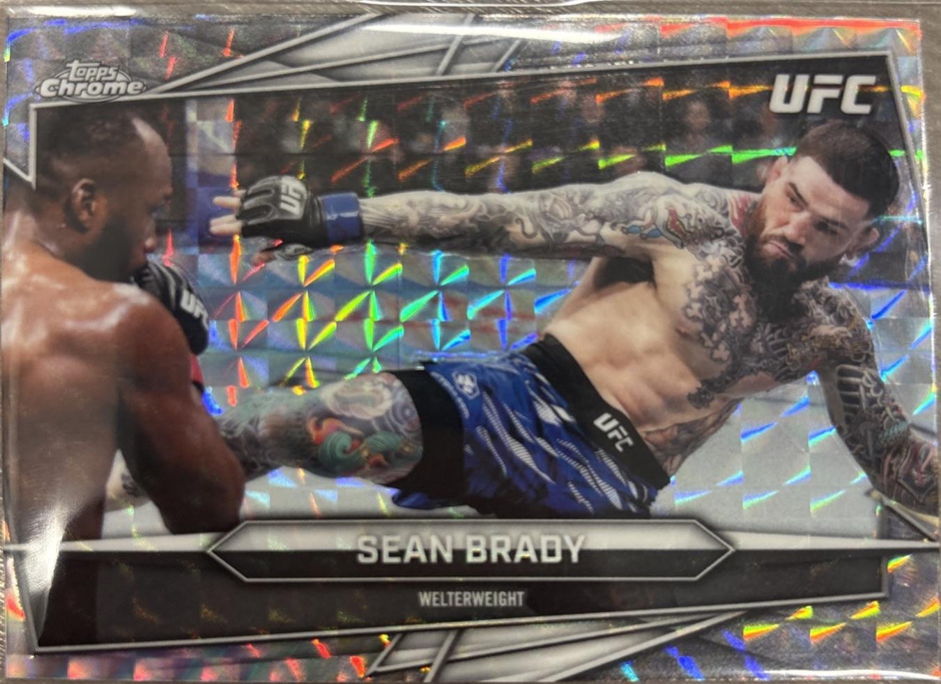 Sean Brady 2026 Topps Chrome UFC Base #106 Purple Geometric Refractor