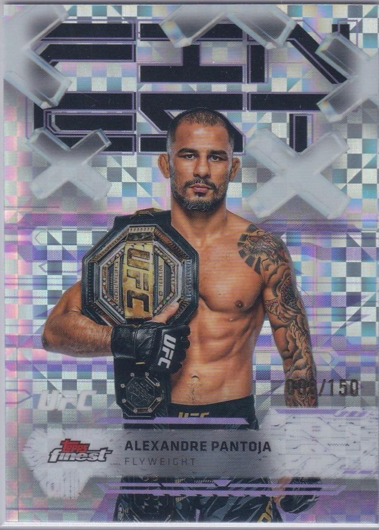 Alexandre Pantoja 2025 Topps Finest UFC Base Common #18 Purple Checkerboard Refractor