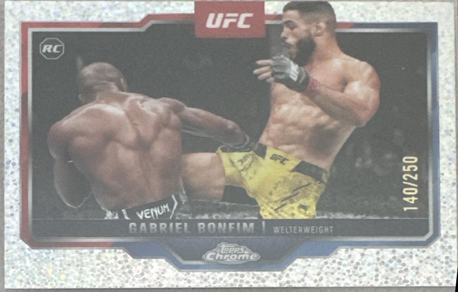 Gabriel Bonfim 2025 Topps Chrome UFC Base #26 Speckle Refractor