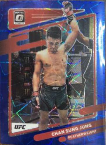 Chan Sung Jung 2022 Panini Donruss Optic UFC Base #78 Blue Velocity