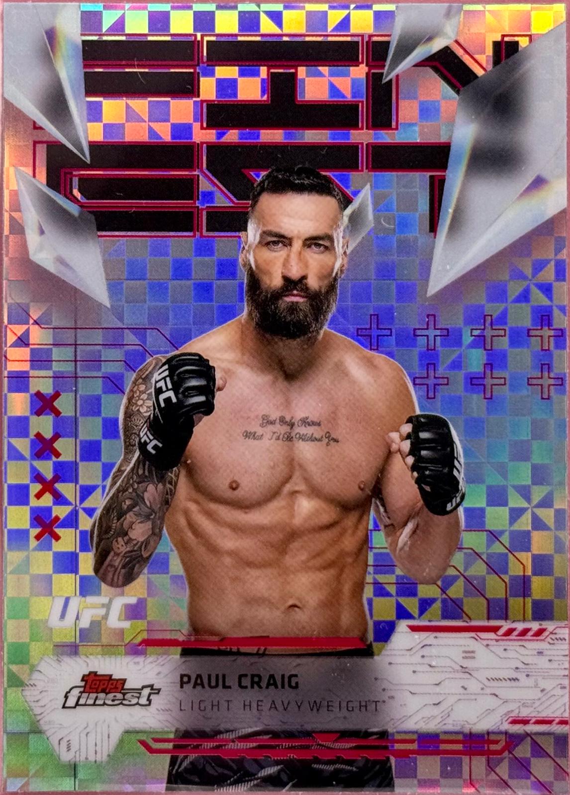 Paul Craig 2025 Topps Finest UFC Base Uncommon #143 Checkerboard Refractor