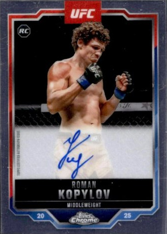 Roman Kopylov 2025 Topps Chrome UFC Chrome Rookie Autographs #CRA-RK Black Refractor