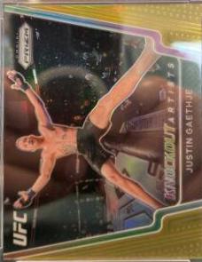 Justin Gaethje 2021 Panini Prizm UFC Knockout Artists #19 Gold