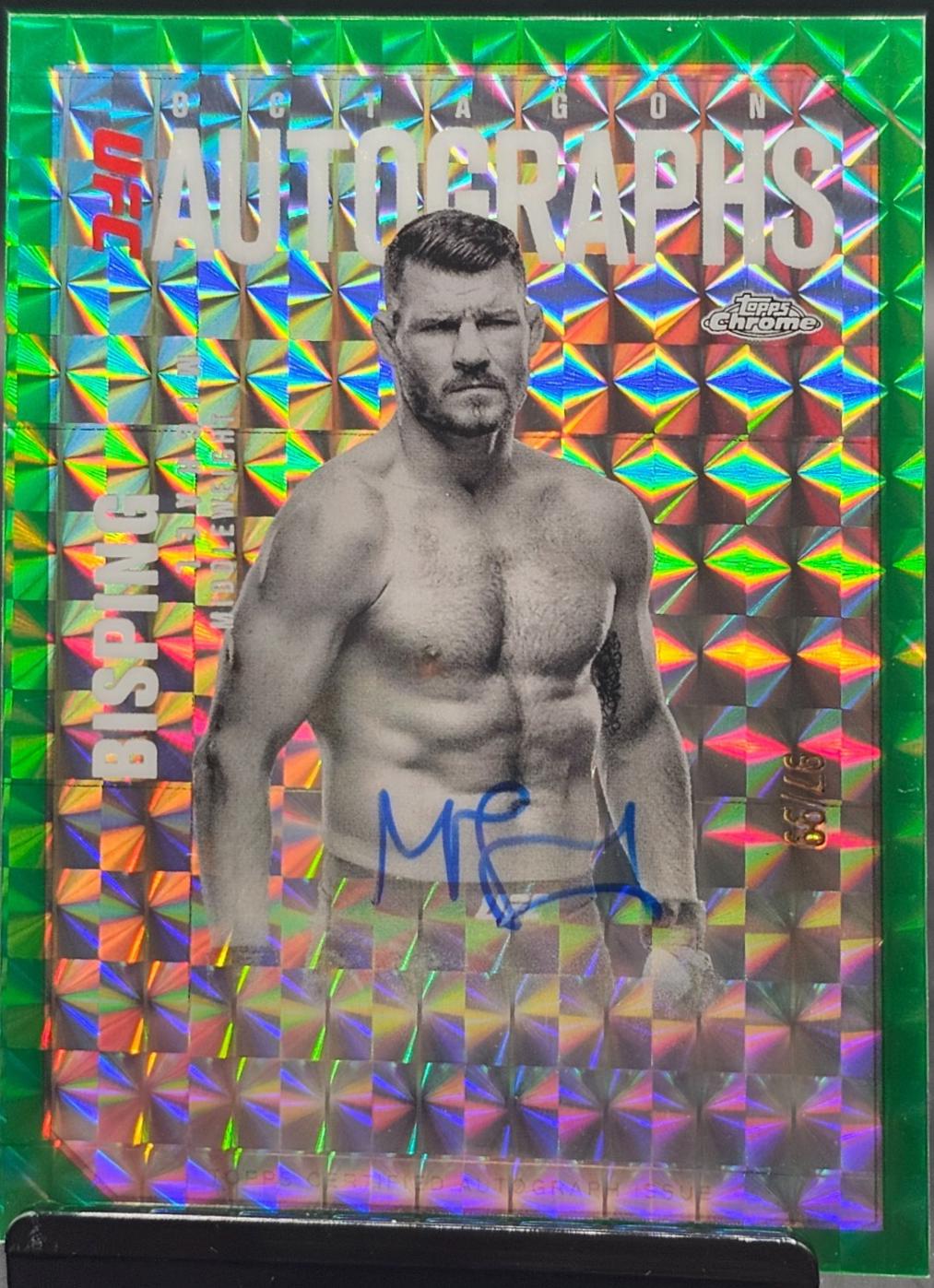 Michael Chandler 2025 Topps Chrome UFC UFC Signatures #SIG-MC Geometric Green Refractor
