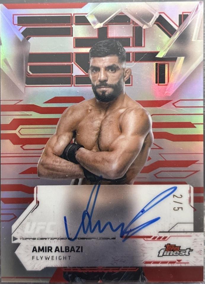 Amir Albazi 2025 Topps Finest UFC Finest Autographs #FA-AA Red Refractor