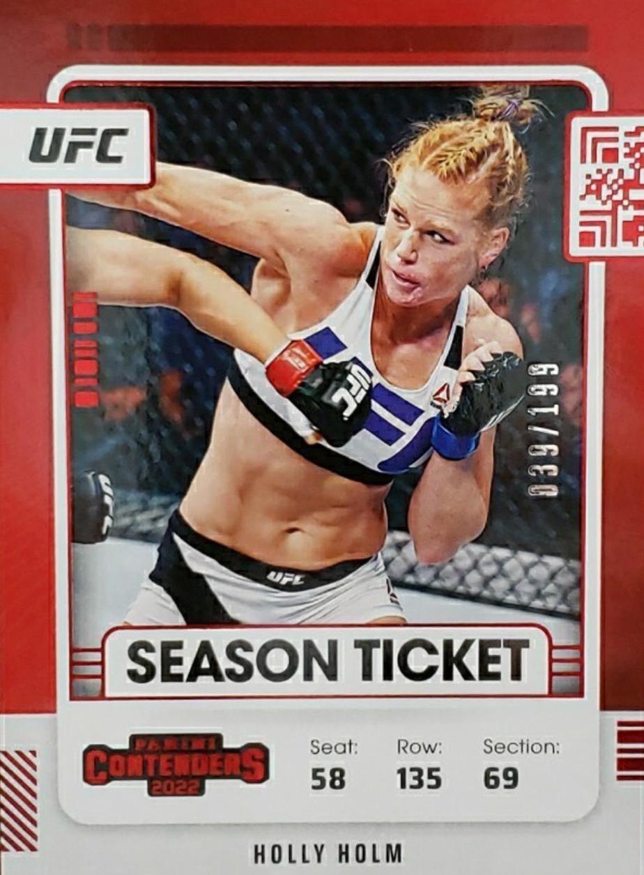 Holly Holm 2022 Panini Chronicles UFC Base Contenders Season Ticket #107 Red