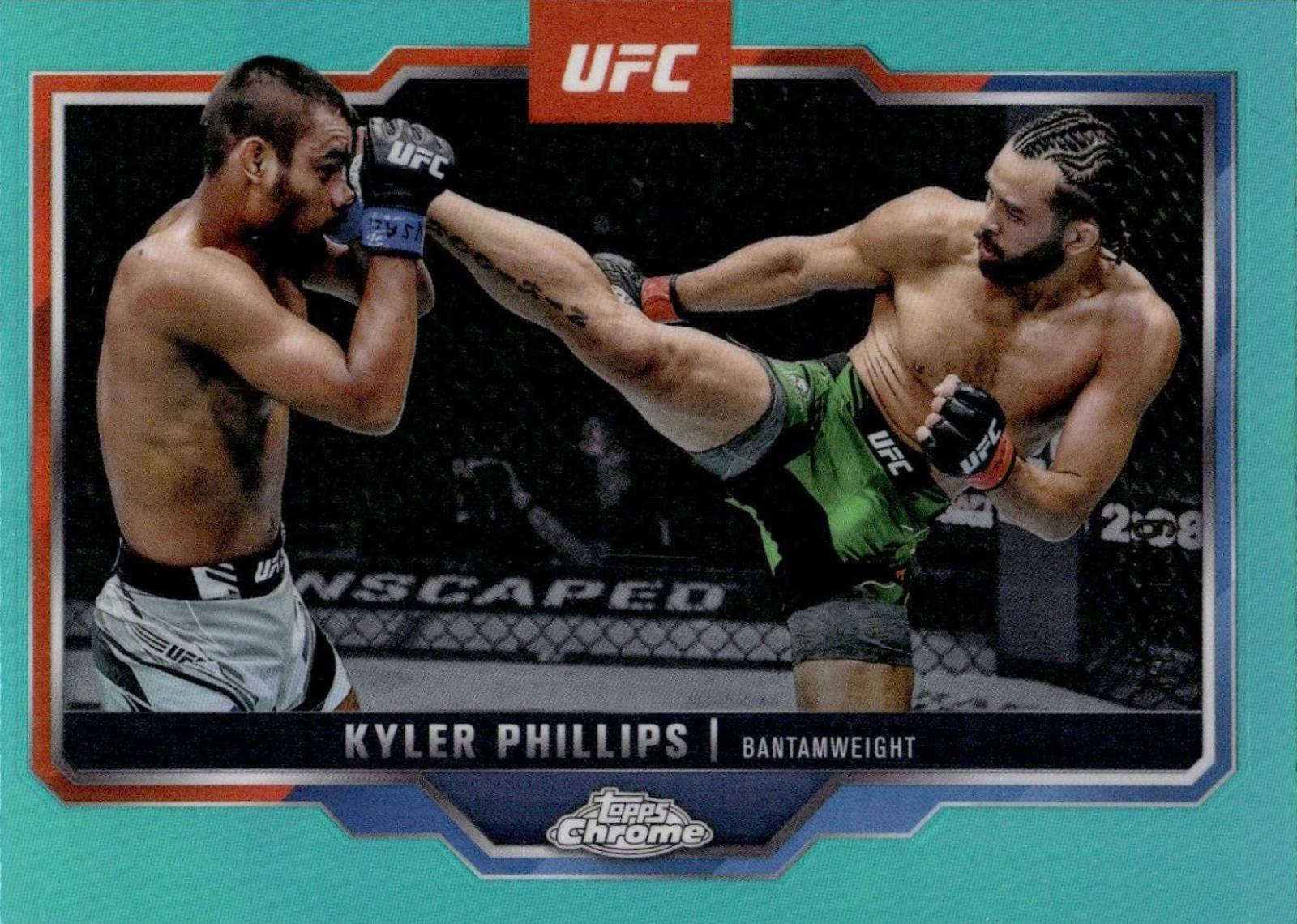 Kyler Phillips 2025 Topps Chrome UFC Base #181 Aqua Refractor