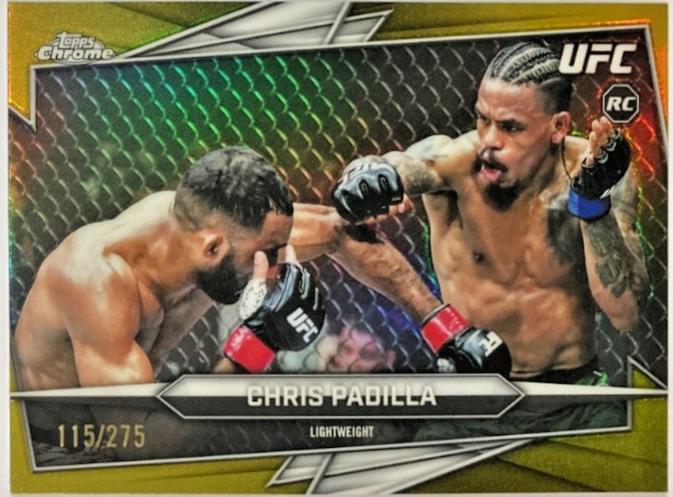 Chris Padilla 2026 Topps Chrome UFC Base #111 Yellow Refractor
