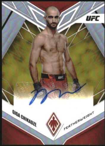 Giga Chikadze 2023 Panini Chronicles UFC Phoenix Autographs #27 Gold