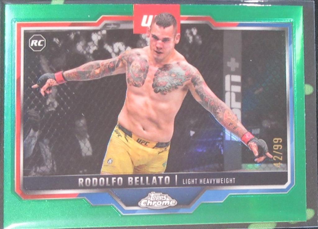 Rodolfo Bellato 2025 Topps Chrome UFC Base #194 Green Refractor