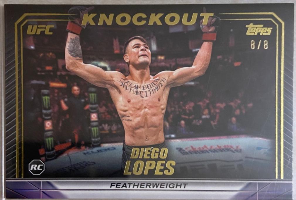 Diego Lopes 2024 Topps Knockout UFC Base #13 Gold