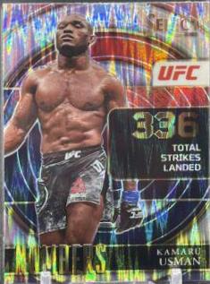 Kamaru Usman 2022 Panini Select UFC Select Numbers #1 Flash