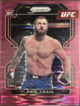 Paul Craig 2022 Panini Prizm UFC Base #170 Pink Pulsar