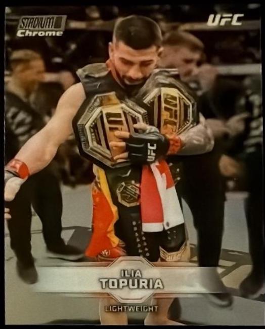Ilia Topuria 2026 Topps Stadium Club UFC Chrome Base #CB-6 Refractor