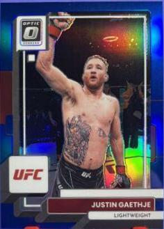 Justin Gaethje 2023 Panini Donruss Optic UFC Base #71 Blue