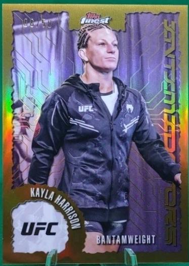 Kayla Harrison 2025 Topps Finest UFC Intimidators #IT-5 Gold Refractor