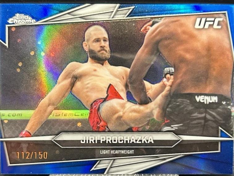 Jiri Prochazka 2026 Topps Chrome UFC Base #42 Blue Refractor