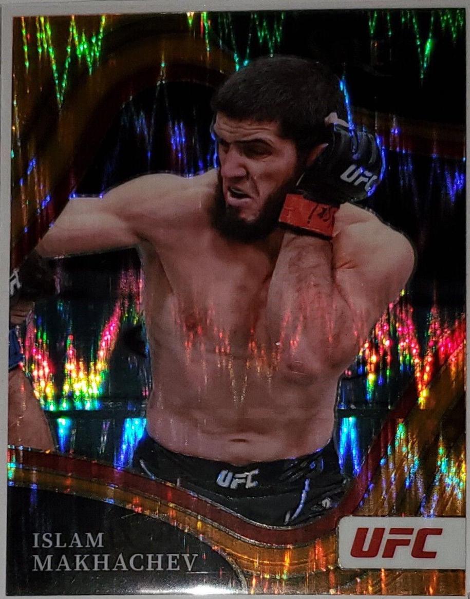 Islam Makhachev 2022 Panini Select UFC Octagonside #207 Orange Flash