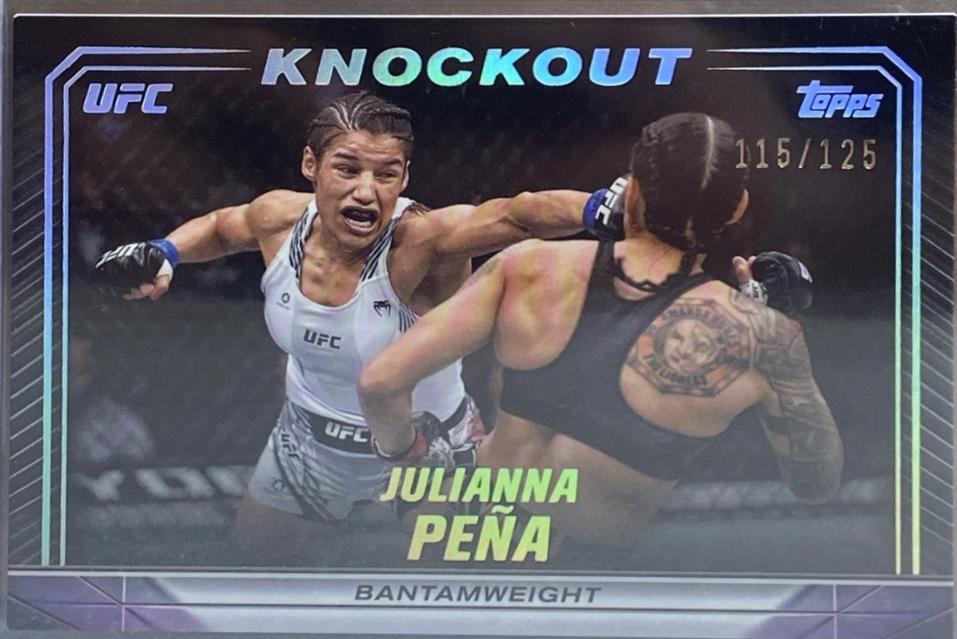 Julianna Peña 2024 Topps Knockout UFC Base #41 Holo Silver