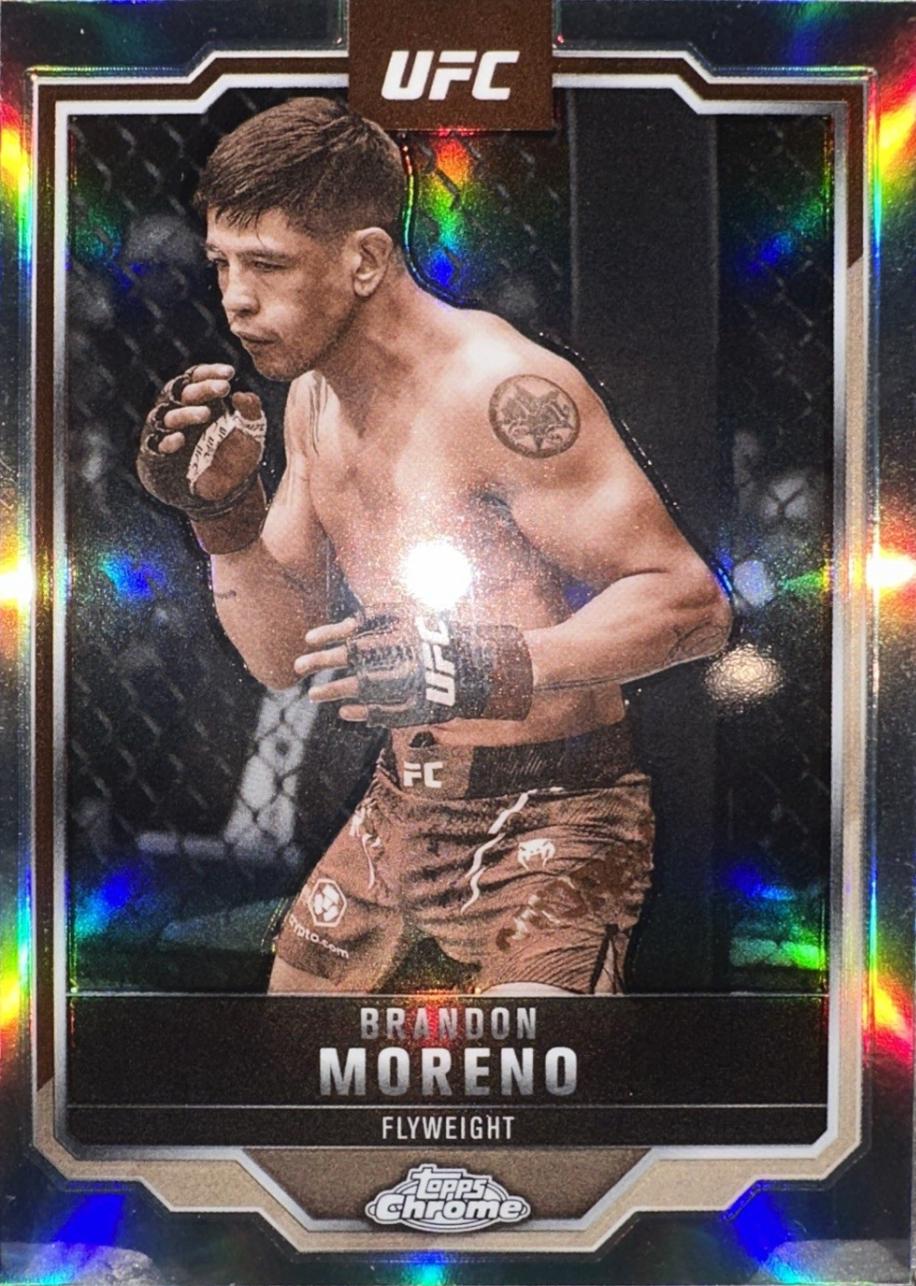 Brandon Moreno 2025 Topps Chrome UFC Base #46 Sepia Refractor