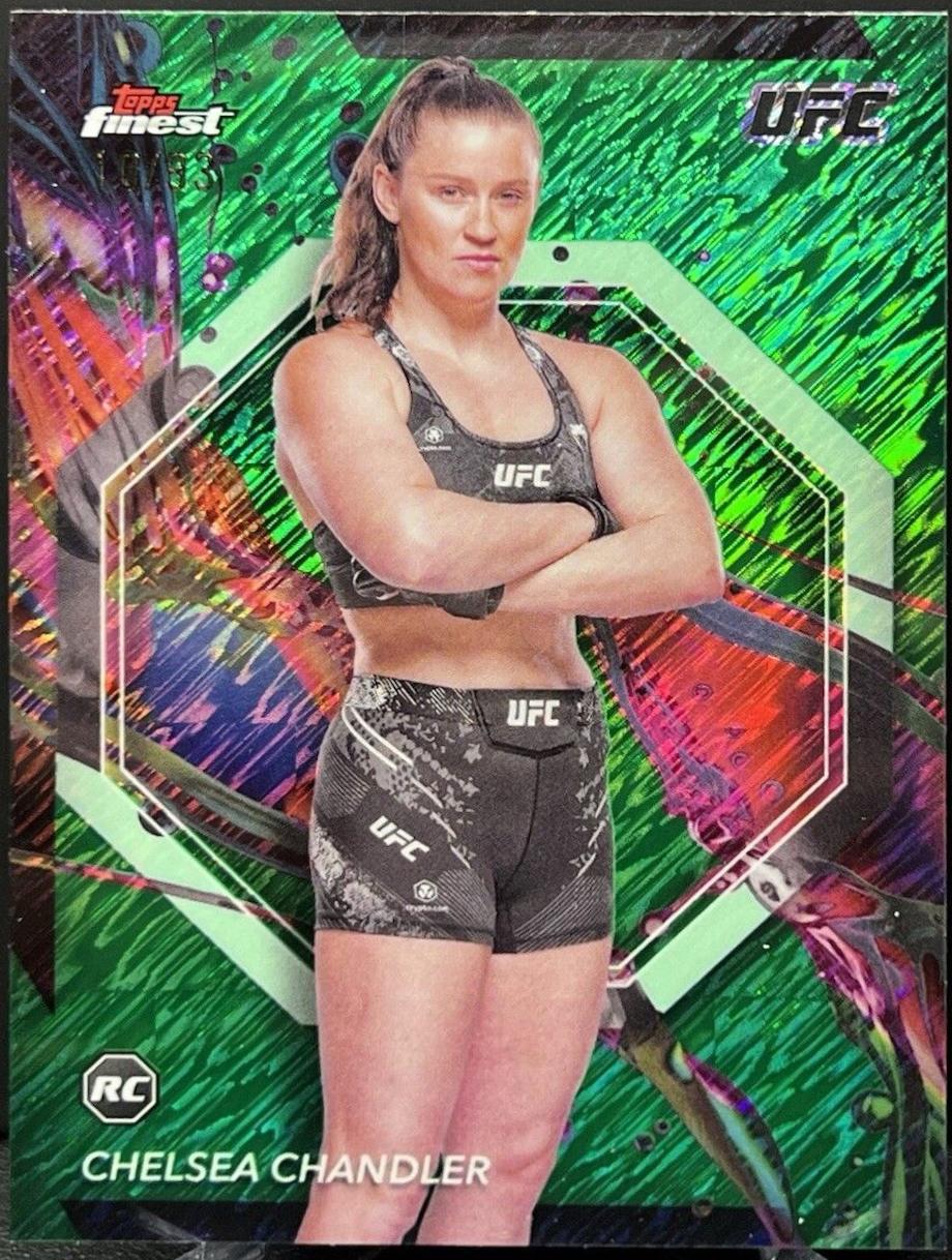 Chelsea Chandler 2024 Topps Finest UFC Base Common #32 Green Shimmer Refractor