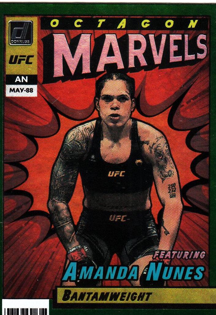 Amanda Nunes 2022 Panini Donruss UFC Octagon Marvels #7 Green