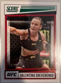 Valentina Shevchenko 2022 Panini Chronicles UFC Base Score #199 Platinum