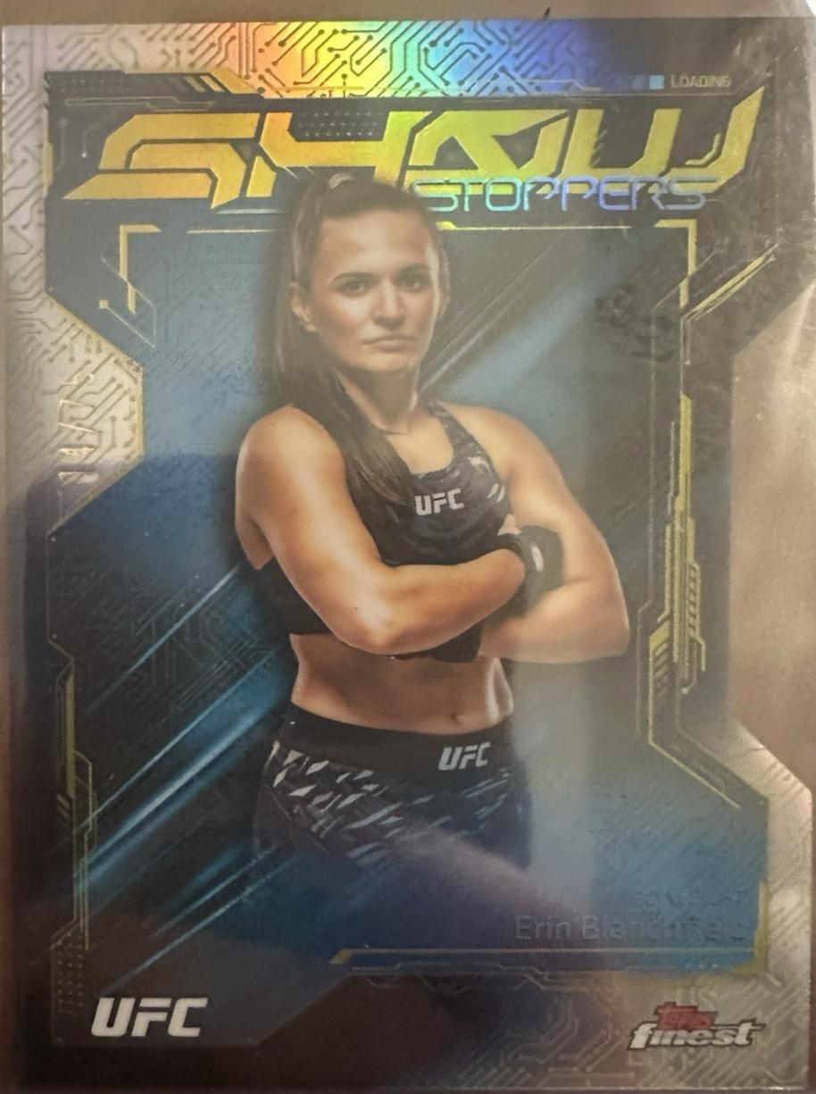 Erin Blanchfield 2025 Topps Finest UFC Showstoppers #SS-8 Die-Cut Refractor