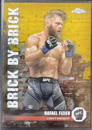 Rafael Fiziev 2024 Topps Chrome UFC Brick by Brick #BYB-3 Gold Refractor