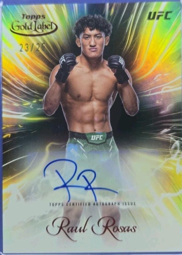 Raul Rosas 2024 Topps Gold Label UFC Surging Signatures #SGS-RAR Red