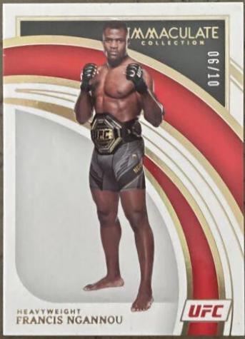 Francis Ngannou 2022 Panini Immaculate UFC Base #42 Gold