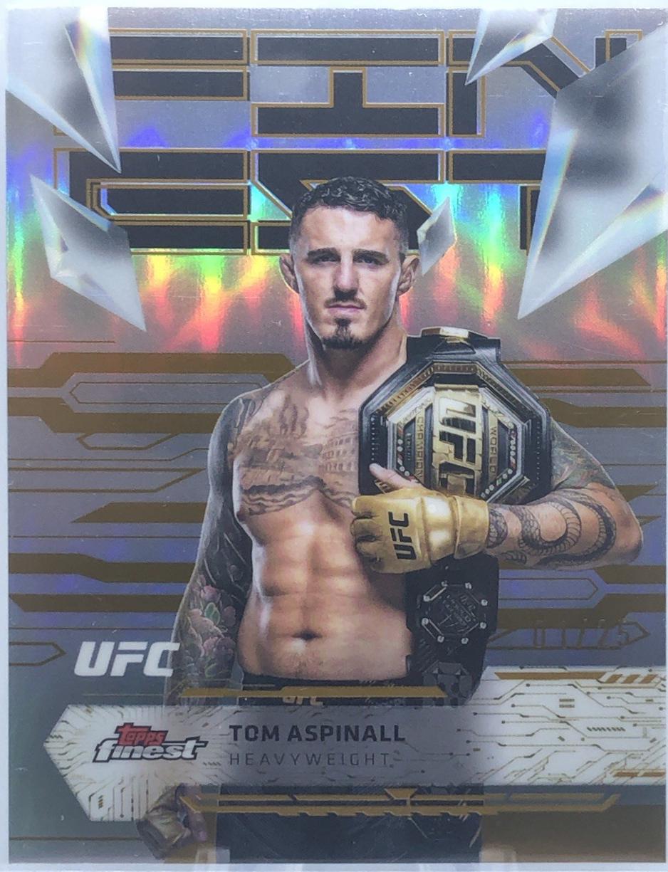 Tom Aspinall 2025 Topps Finest UFC Base Uncommon #120 Gold Refractor