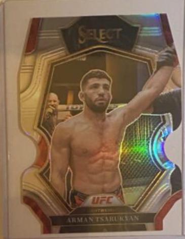 Arman Tsarukyan 2023 Panini Select UFC Premier Level #188 Silver Die Cut