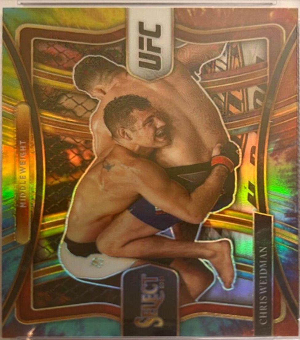 Chris Weidman 2021 Panini Select UFC Octagonside #260 Tie Dye