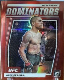 Alex Pereira 2023 Panini Donruss Optic UFC Dominators #8 Red