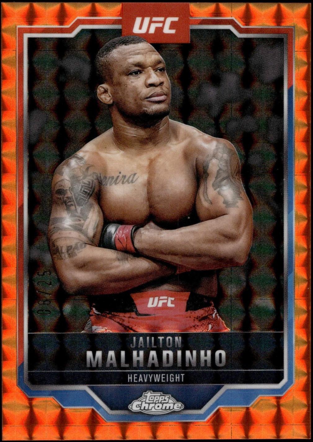 Jailton Almeida 2025 Topps Chrome UFC Base #112 Orange Geometric Refractor