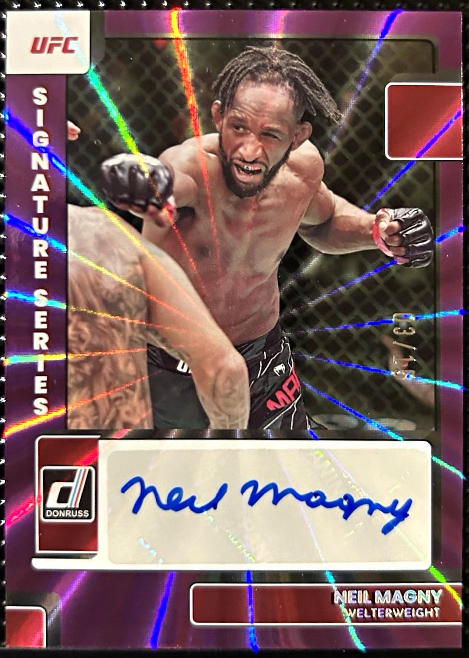 Neil Magny 2023 Panini Donruss UFC Signature Series #26 Purple Laser