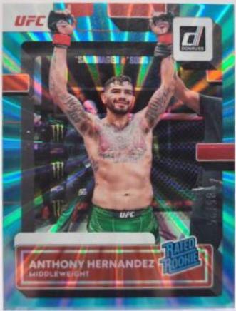 Anthony Hernandez 2023 Panini Donruss UFC Base #211 Teal Laser